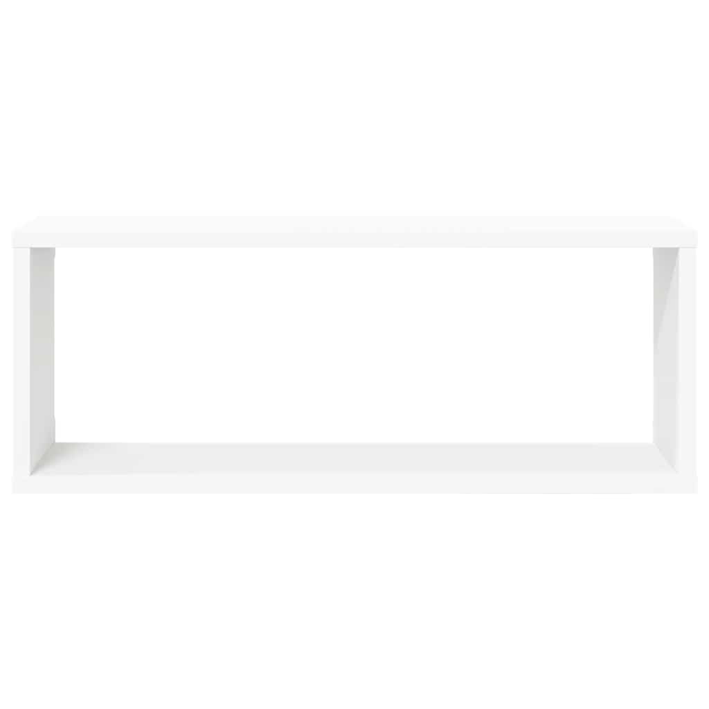 Kockaste zidne police 2 kom bijele 60 x 15 x 23 cm drvene