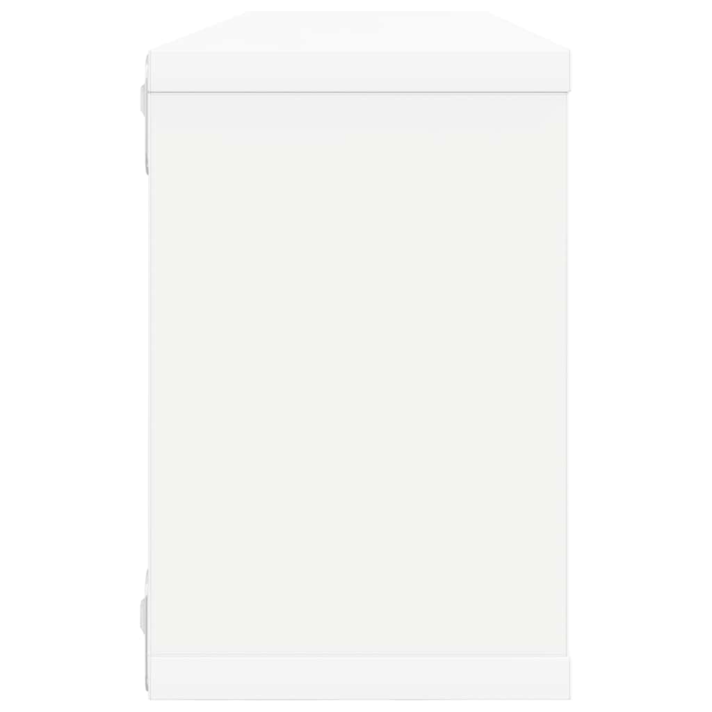 Kockaste zidne police 2 kom bijele 60 x 15 x 23 cm drvene