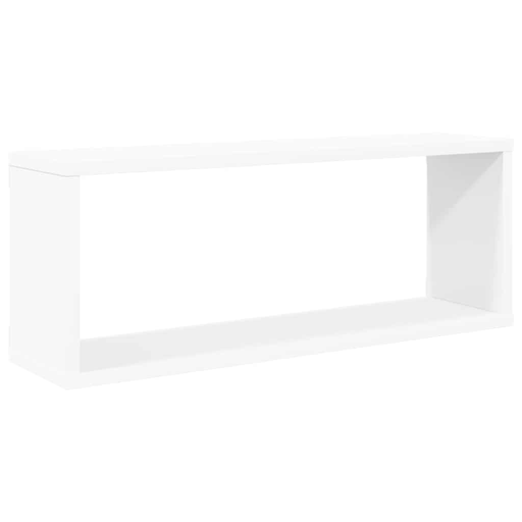 Kockaste zidne police 4 kom bijele 60 x 15 x 23 cm drvene