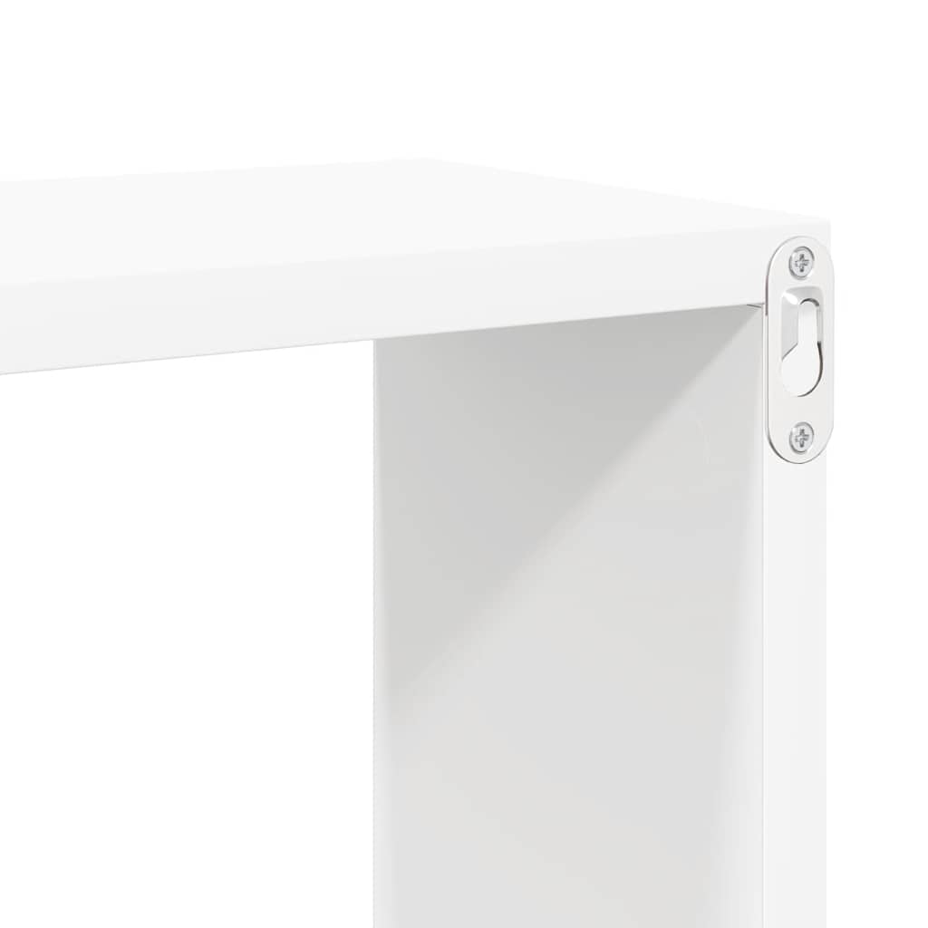 Kockaste zidne police 4 kom bijele 60 x 15 x 23 cm drvene