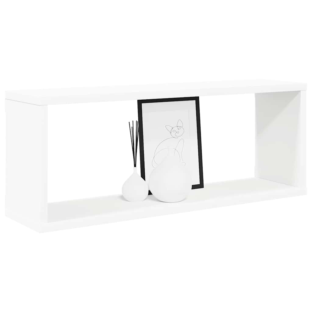 Kockaste zidne police 6 kom bijele 60 x 15 x 23 cm drvene