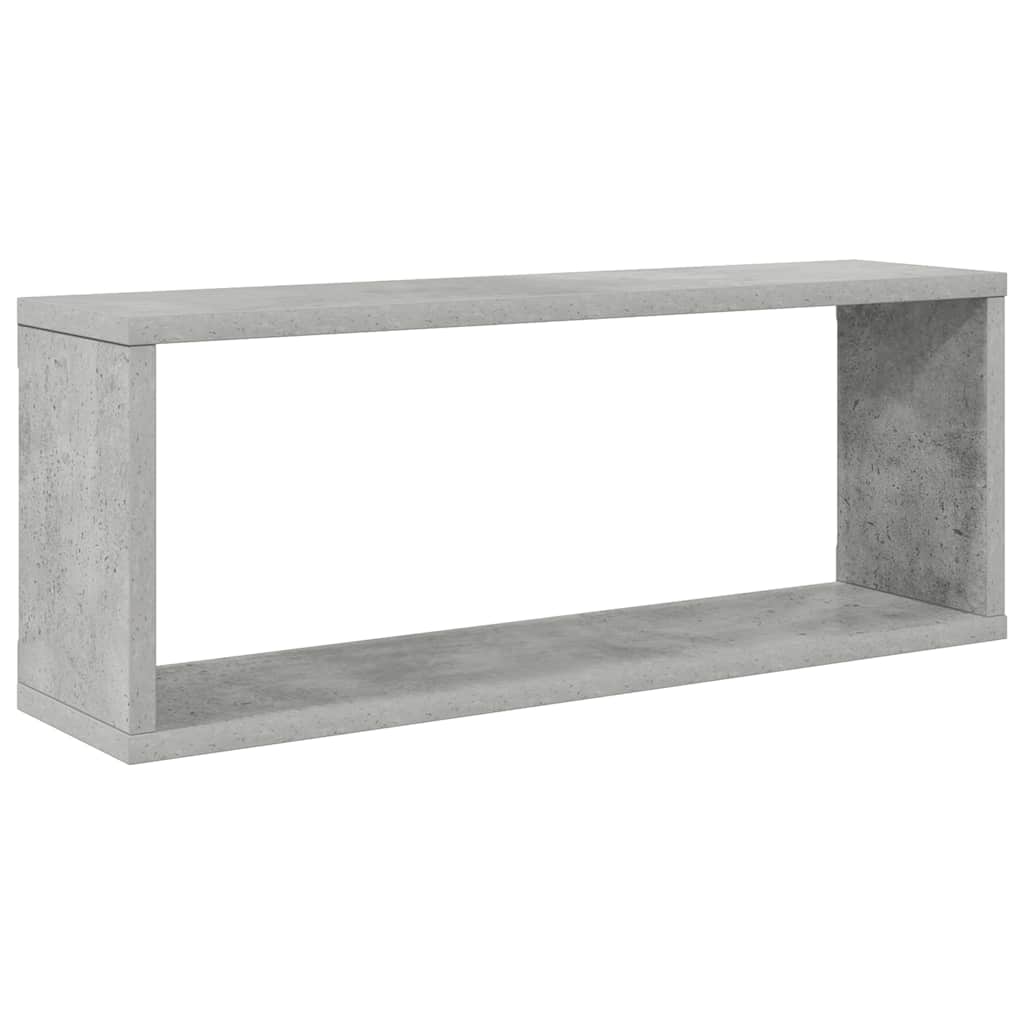 Kockaste zidne police 2 kom boja betona 60 x 15 x 23 cm drvene