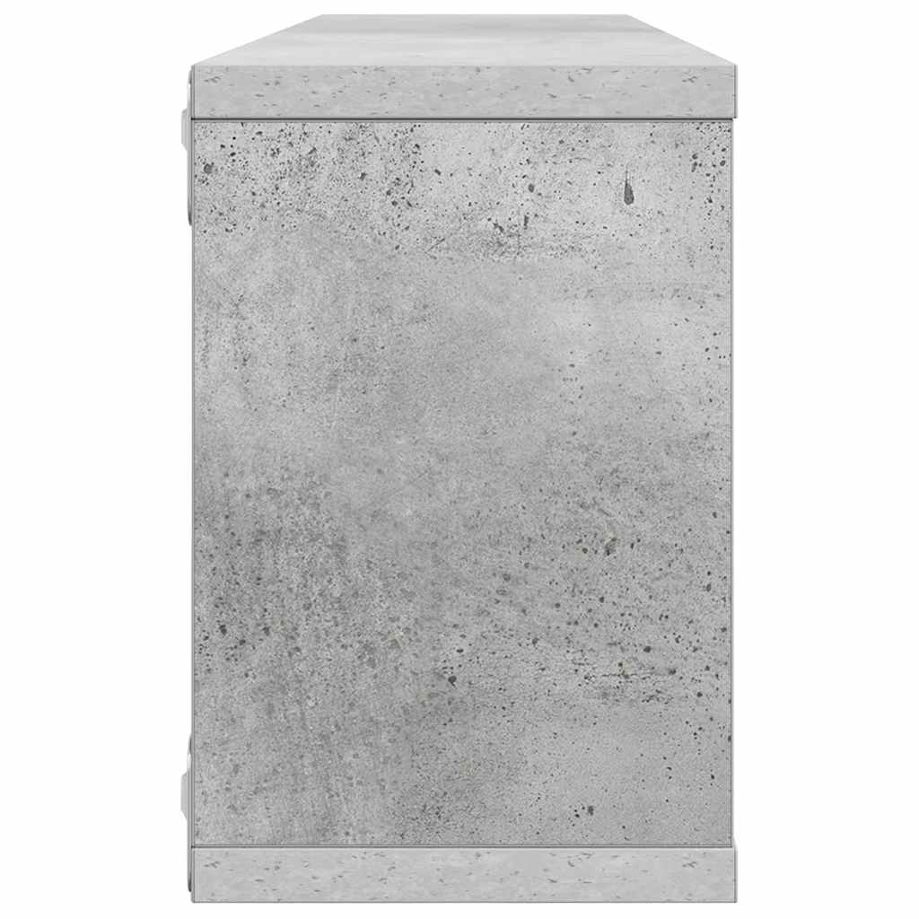 Kockaste zidne police 2 kom boja betona 60 x 15 x 23 cm drvene