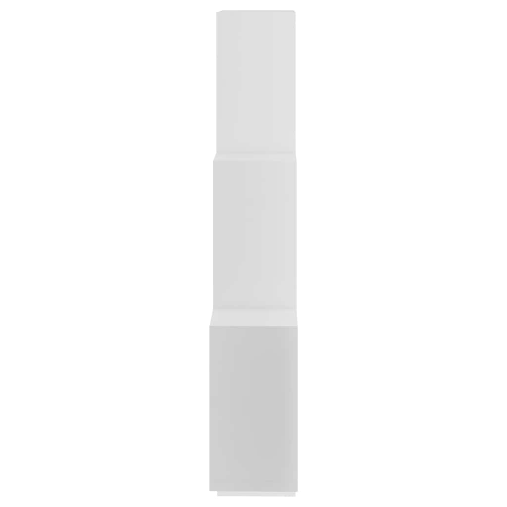 Kockaste zidne police bijele 78 x 15 x 93 cm konstruirano drvo