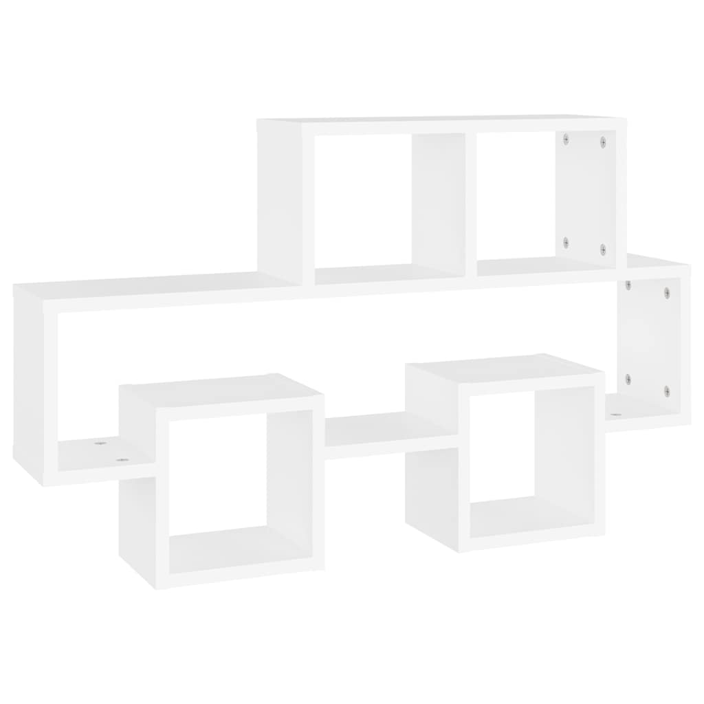 Zidne police u obliku automobila bijele 82 x 15 x 51 cm drvene