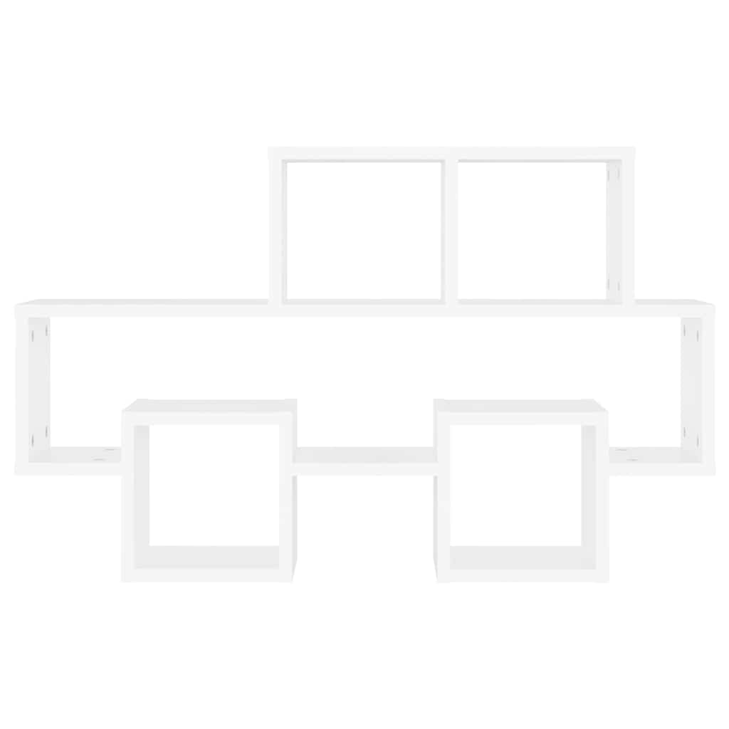 Zidne police u obliku automobila bijele 82 x 15 x 51 cm drvene