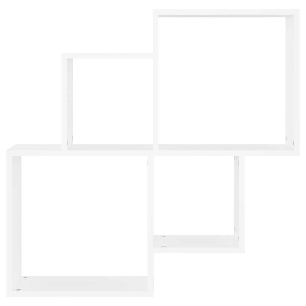 Kockaste zidne police bijele 80x15x78,5 cm konstruirano drvo