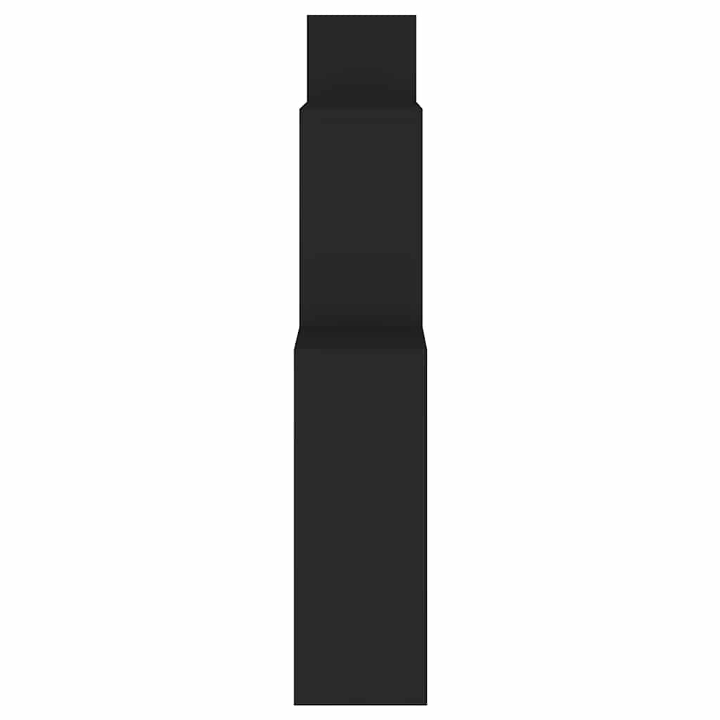 Kockaste zidne police crne 80 x 15 x 78,5 cm konstruirano drvo