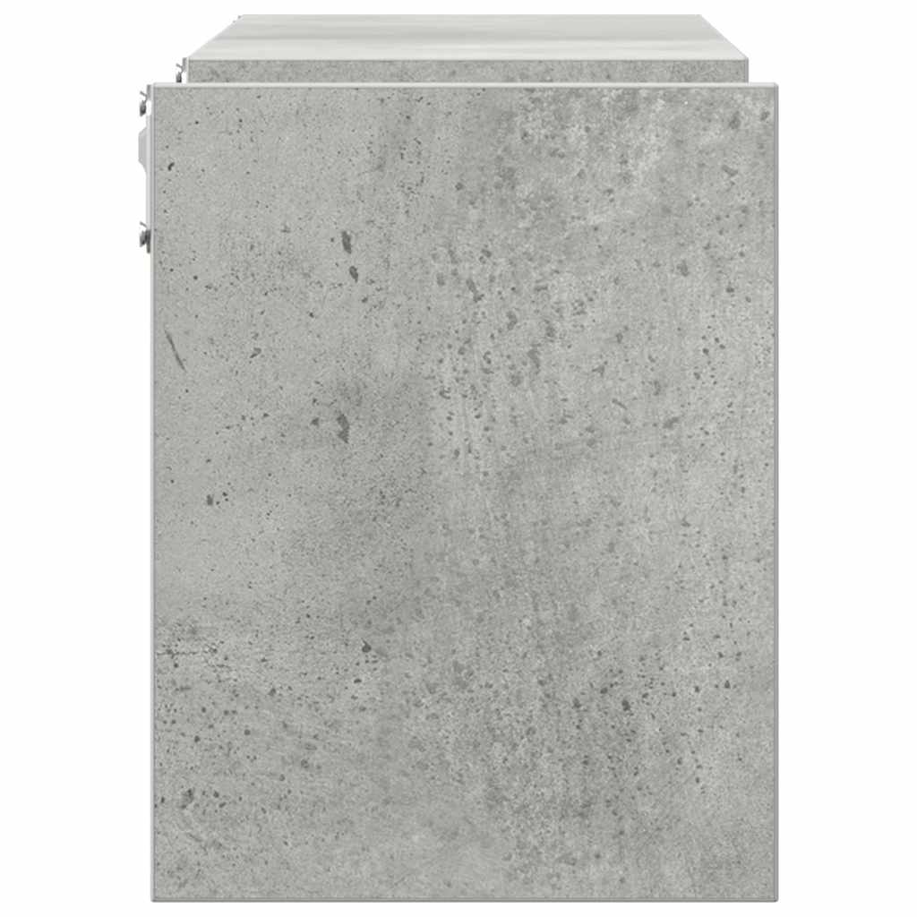 Zidne police 2 kom siva boja 100 x 15 x 20 cm konstruirano drvo