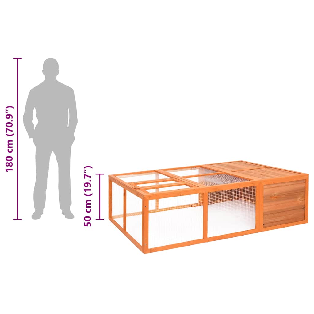 Vrtni kavez za životinje 150 x 100 x 50 cm od masivne jelovine