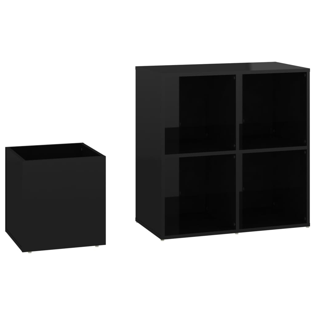 Ormarić za cipele sjajni crni 105x35,5x70 cm konstruirano drvo