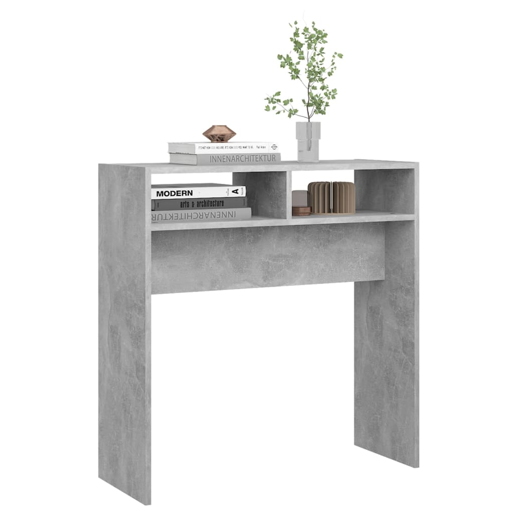 Konzolni stol boja betona 78 x 30 x 80 cm konstruirano drvo