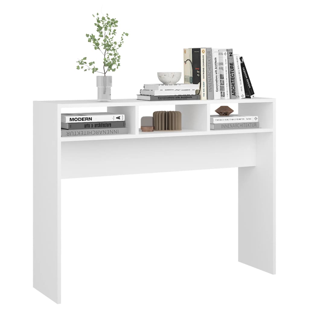 Konzolni stol bijeli 105 x 30 x 80 cm od konstruiranog drva