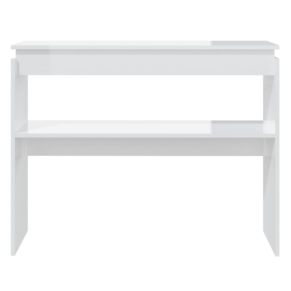 Konzolni stol visoki sjaj bijeli 102x30x80 cm konstruirano drvo