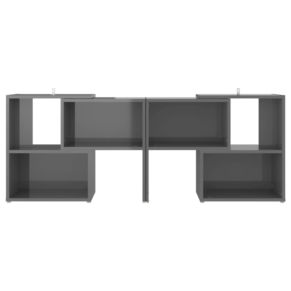 TV ormarić visoki sjaj sivi 104 x 30 x 52 cm konstruirano drvo