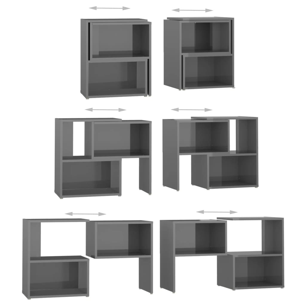 TV ormarić visoki sjaj sivi 104 x 30 x 52 cm konstruirano drvo