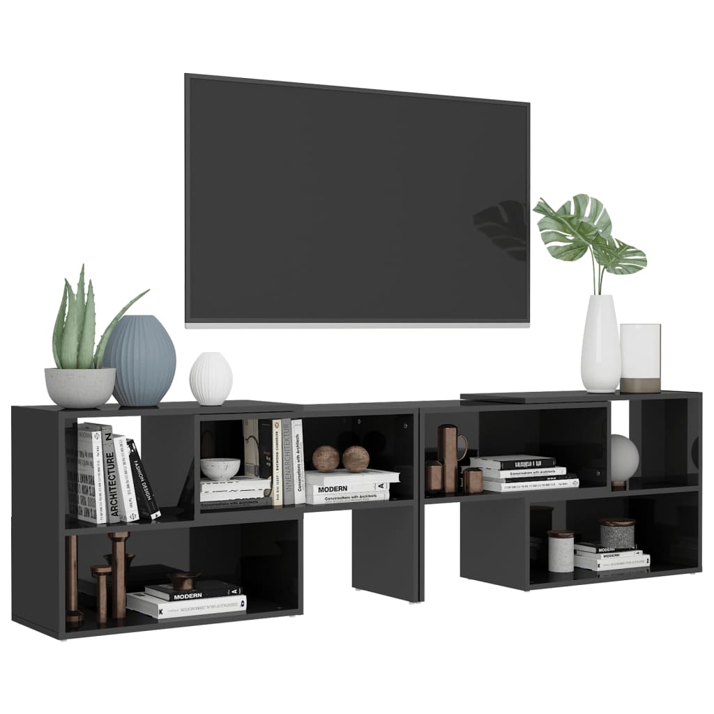 TV ormarić visoki sjaj sivi 149 x 30 x 52 cm konstruirano drvo