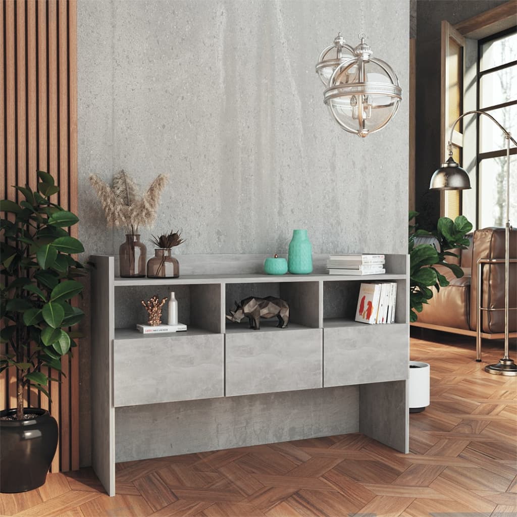 Komoda siva boja betona 105 x 30 x 70 cm konstruirano drvo
