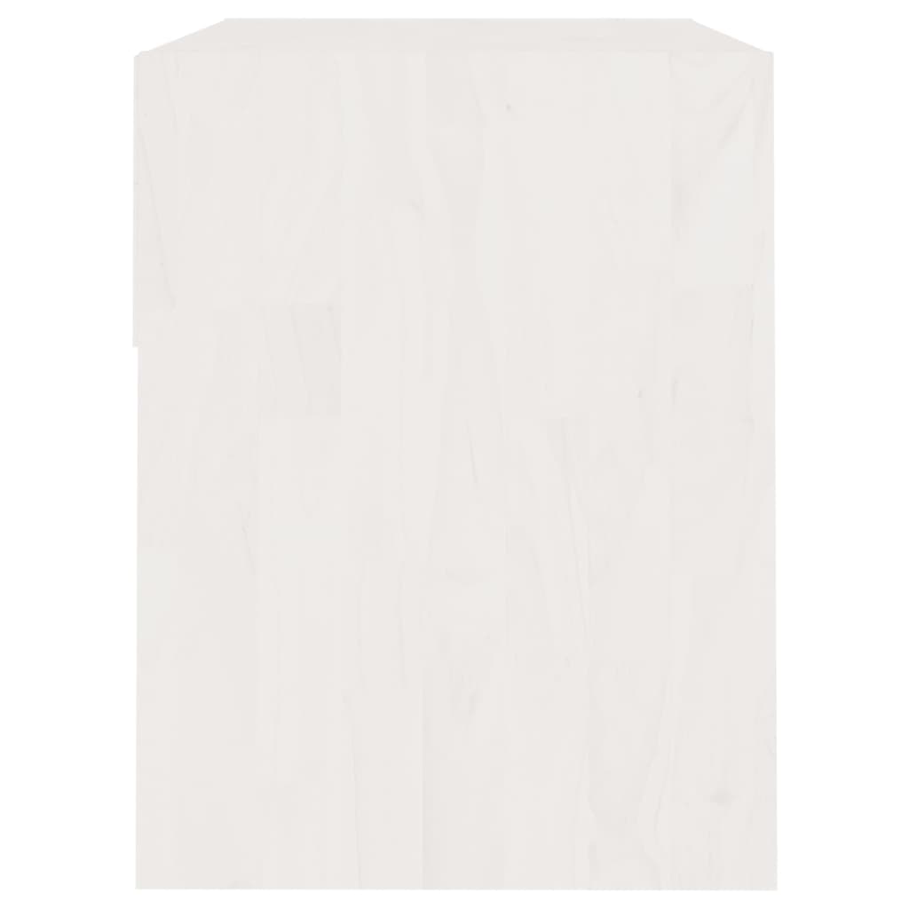 Noćni ormarići 2 kom bijeli 40 x 31 x 40 cm od masivne borovine