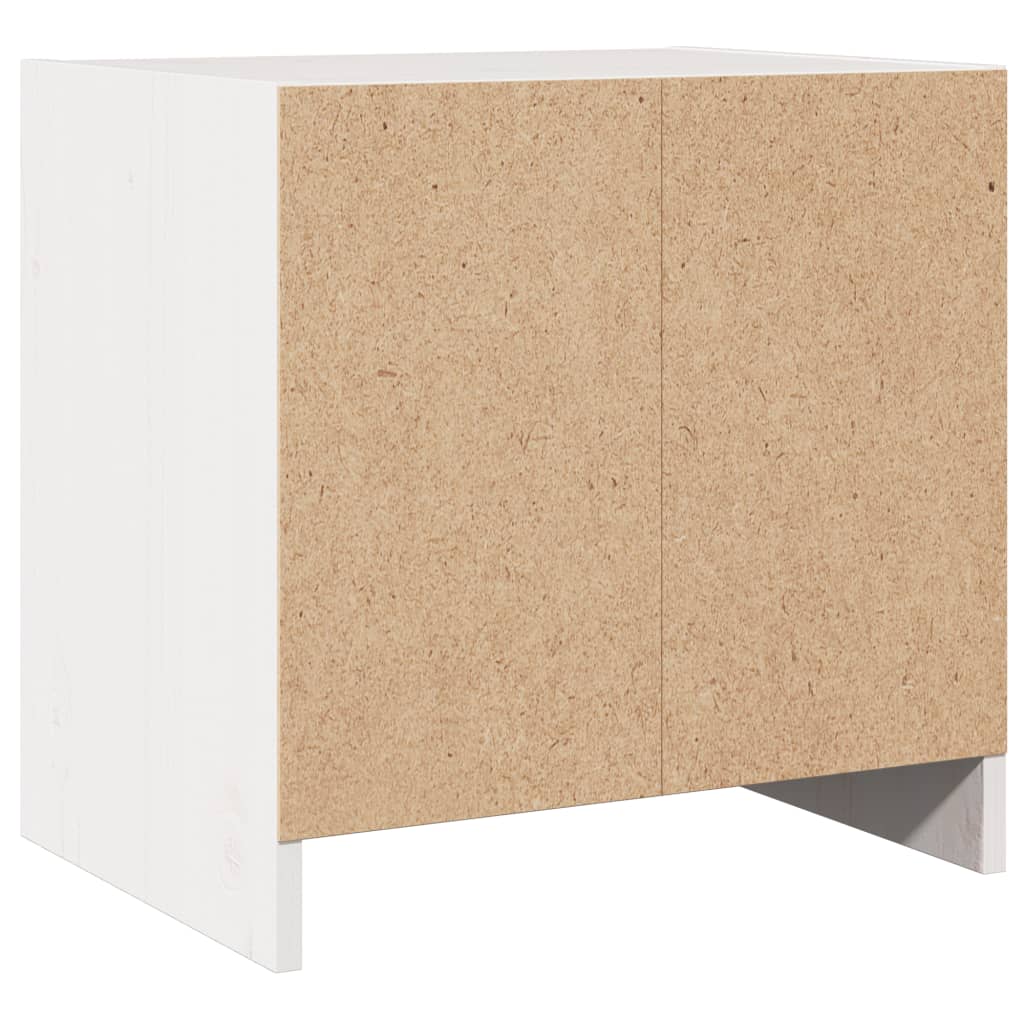 Noćni ormarići 2 kom bijeli 40x30,5x40 cm od masivne borovine