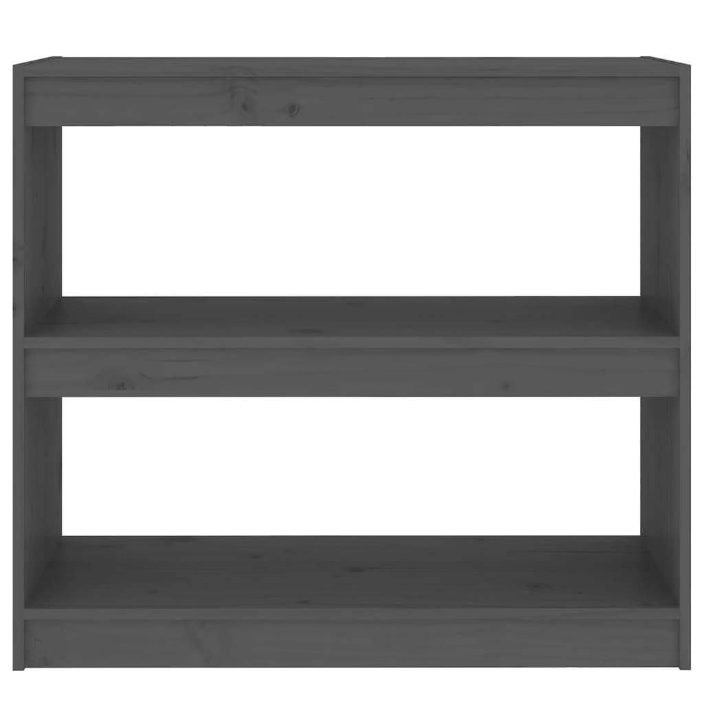 Ormarić za knjige / pregrada sivi 80x30x71,5 cm od borovine