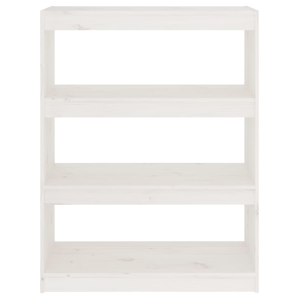 Ormarić za knjige / pregrada bijeli 80x30x103,5 cm od borovine