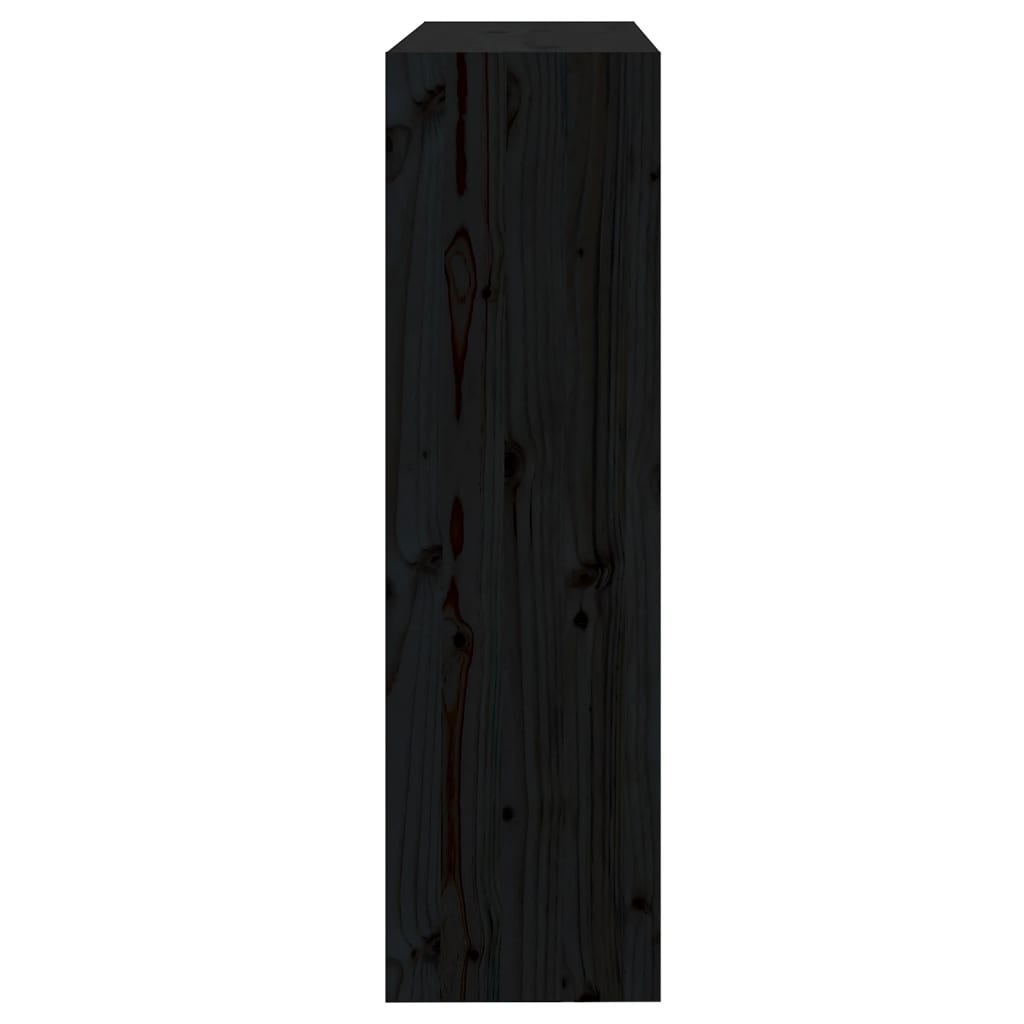 Ormarić za knjige / sobna pregrada crni 80x30x103,5 cm borovina