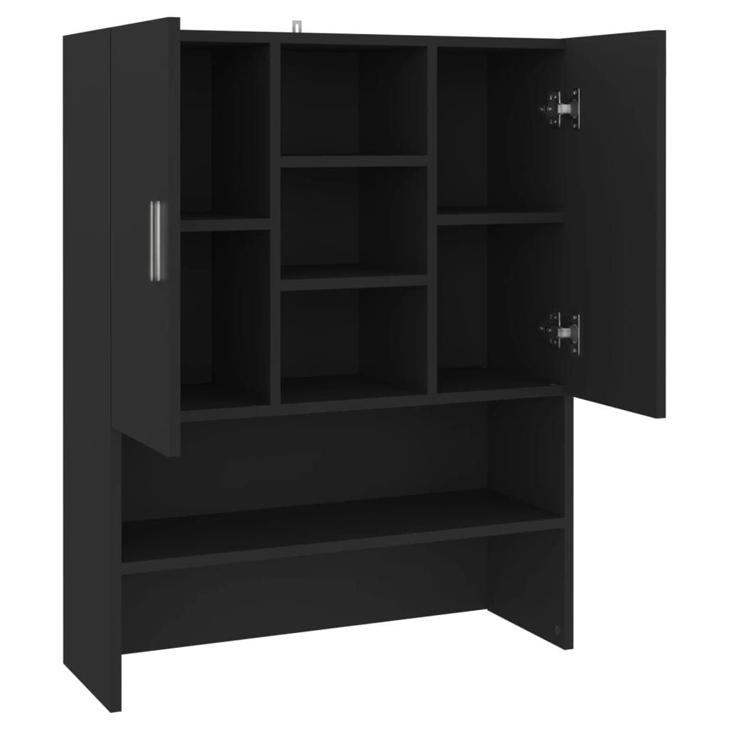 Ormarić za perilicu rublja crni 70,5 x 25,5 x 90 cm
