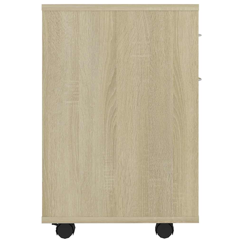 Ormarić s kotačima boja hrasta 45x38x54 cm konstruirano drvo
