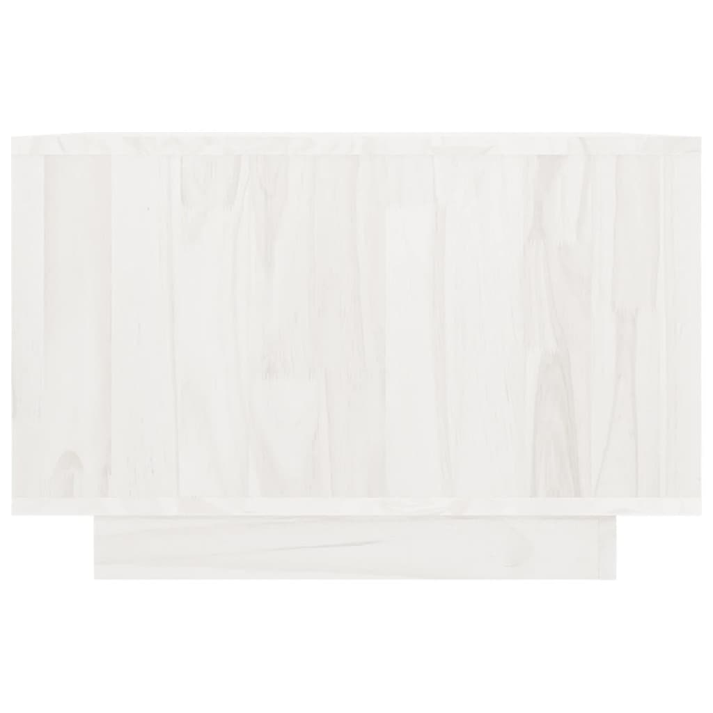 Stolić za kavu bijeli 50 x 50 x 33,5 cm od masivne borovine