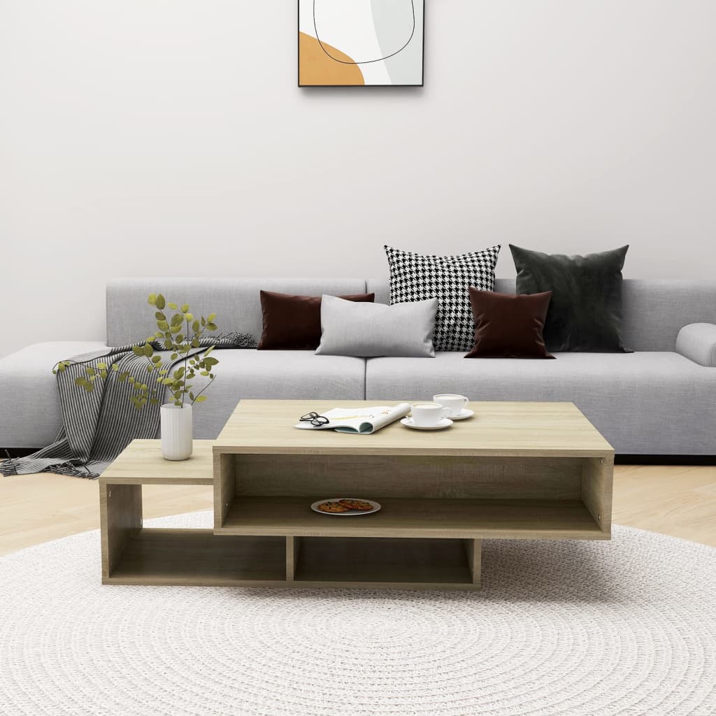 Stolić za kavu boja hrasta 105 x 55 x 32 cm konstruirano drvo