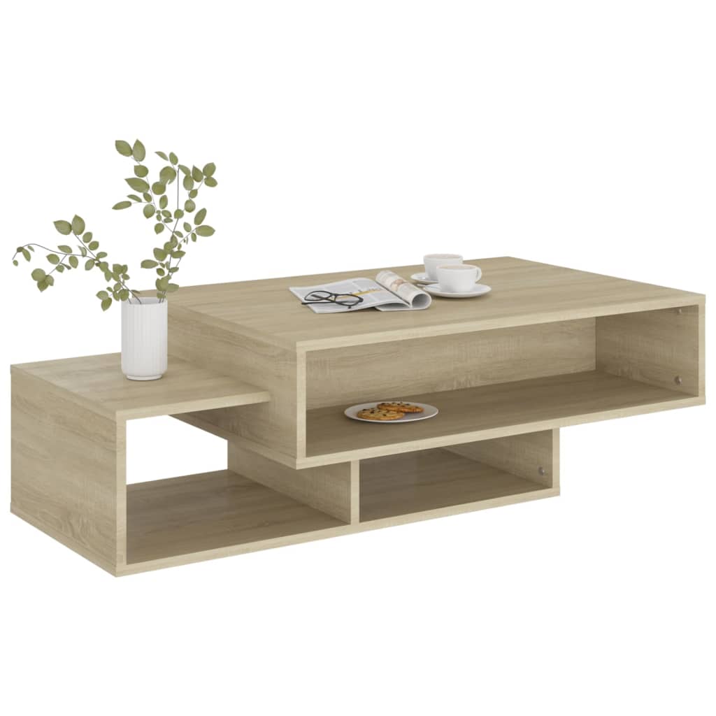 Stolić za kavu boja hrasta 105 x 55 x 32 cm konstruirano drvo