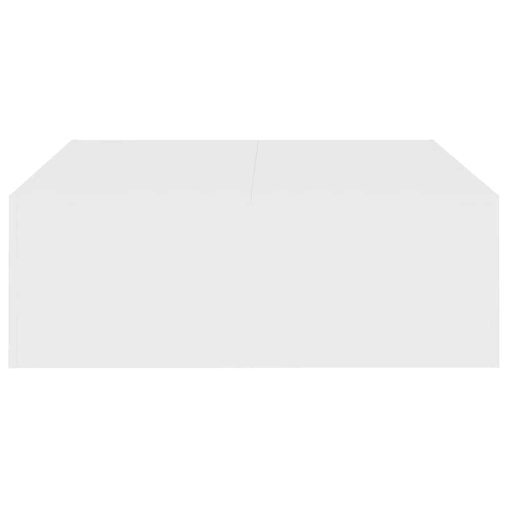 Stolić za kavu bijeli 100 x 100 x 35 cm od konstruiranog drva