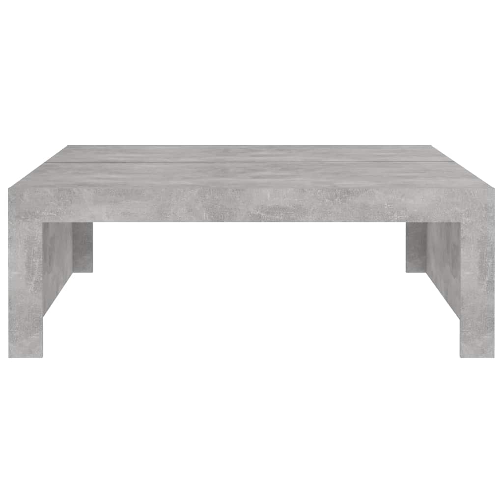Stolić za kavu siva boja betona 100x100x35 cm konstruirano drvo