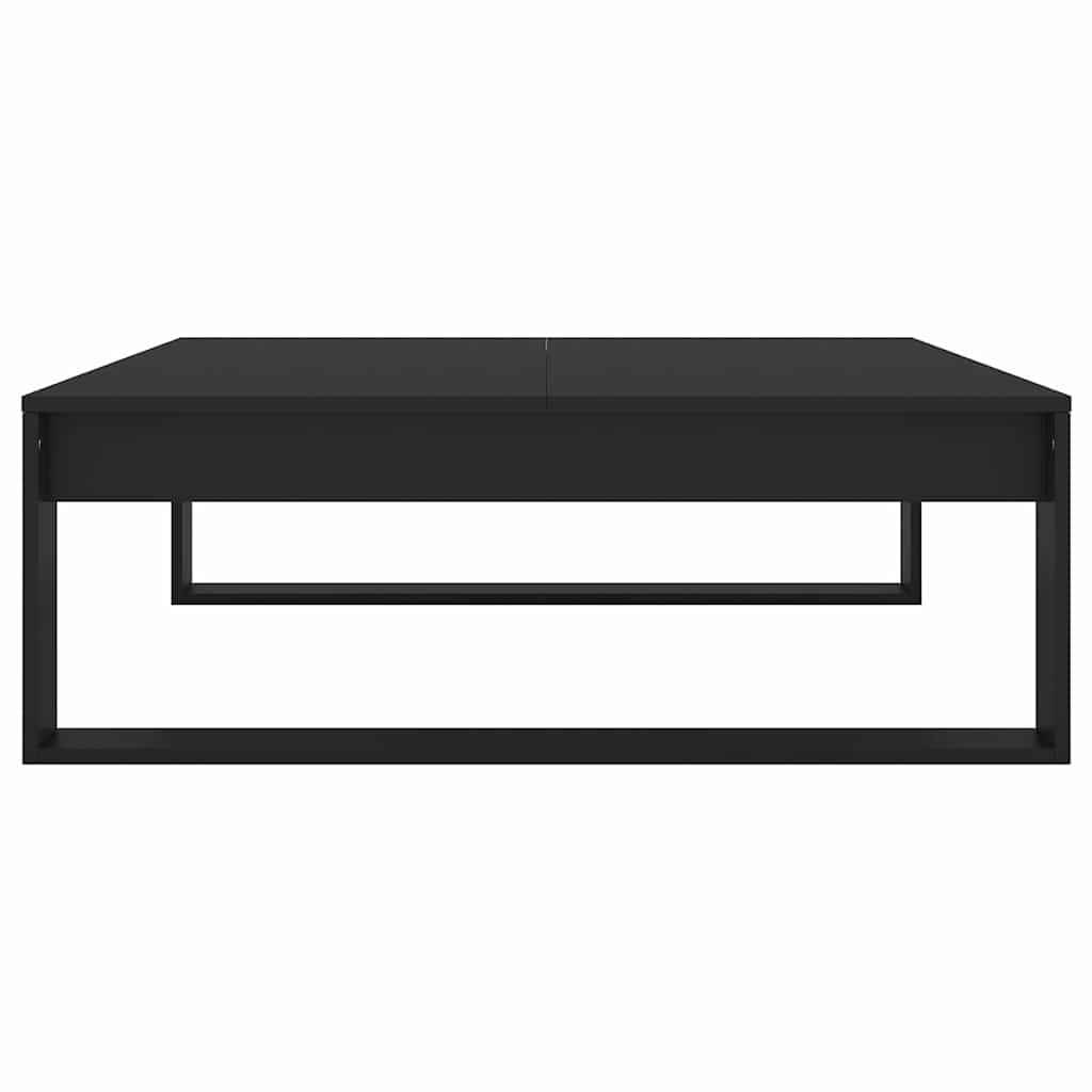 Stolić za kavu crni 100 x 100 x 35 cm od konstruiranog drva