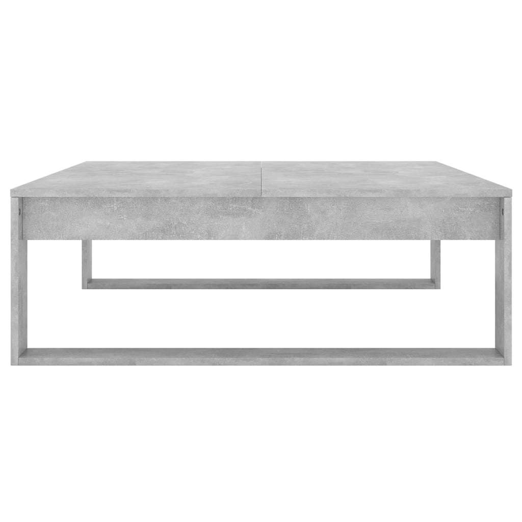 Stolić za kavu siva boja betona 100x100x35 cm konstruirano drvo
