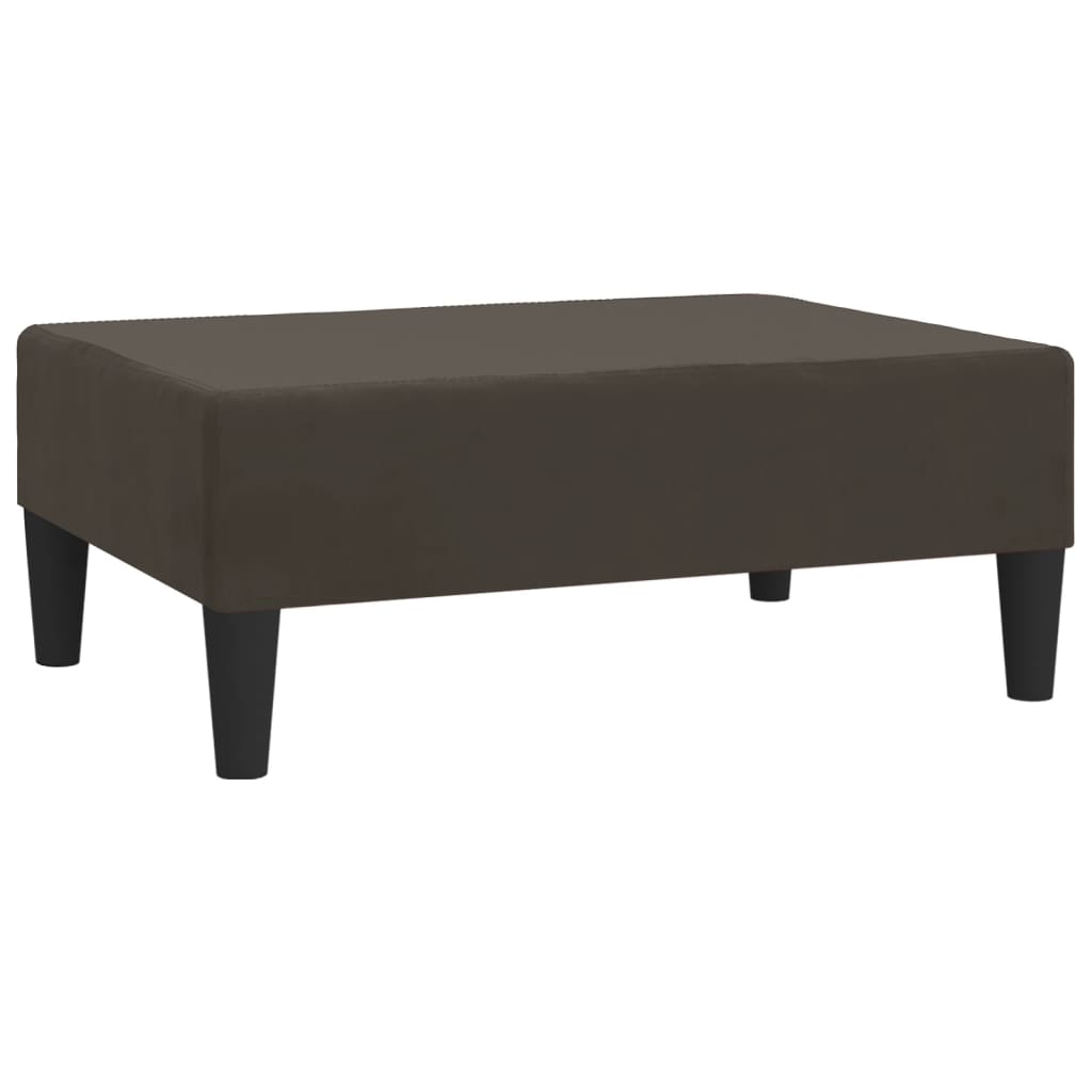 Oslonac za noge tamnosivi 78 x 56 x 32 cm baršunasti