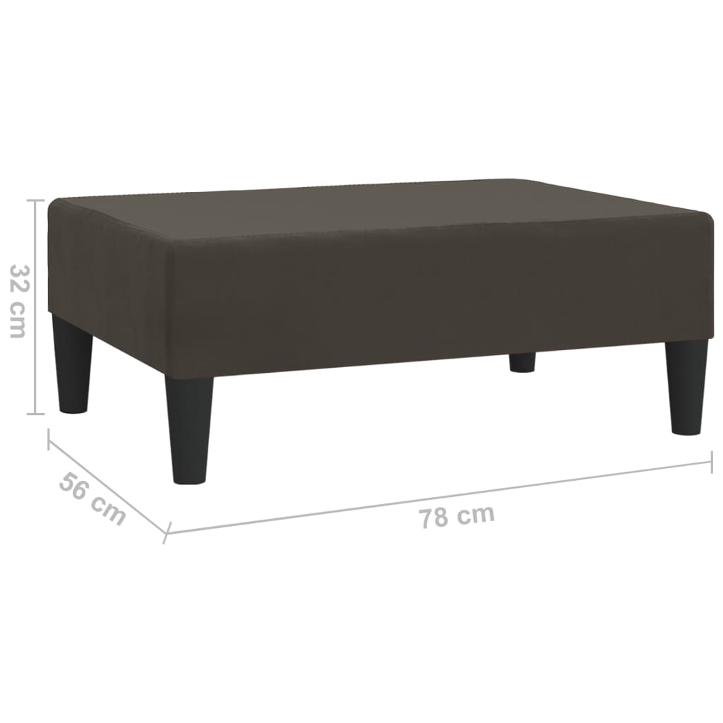 Oslonac za noge tamnosivi 78 x 56 x 32 cm baršunasti