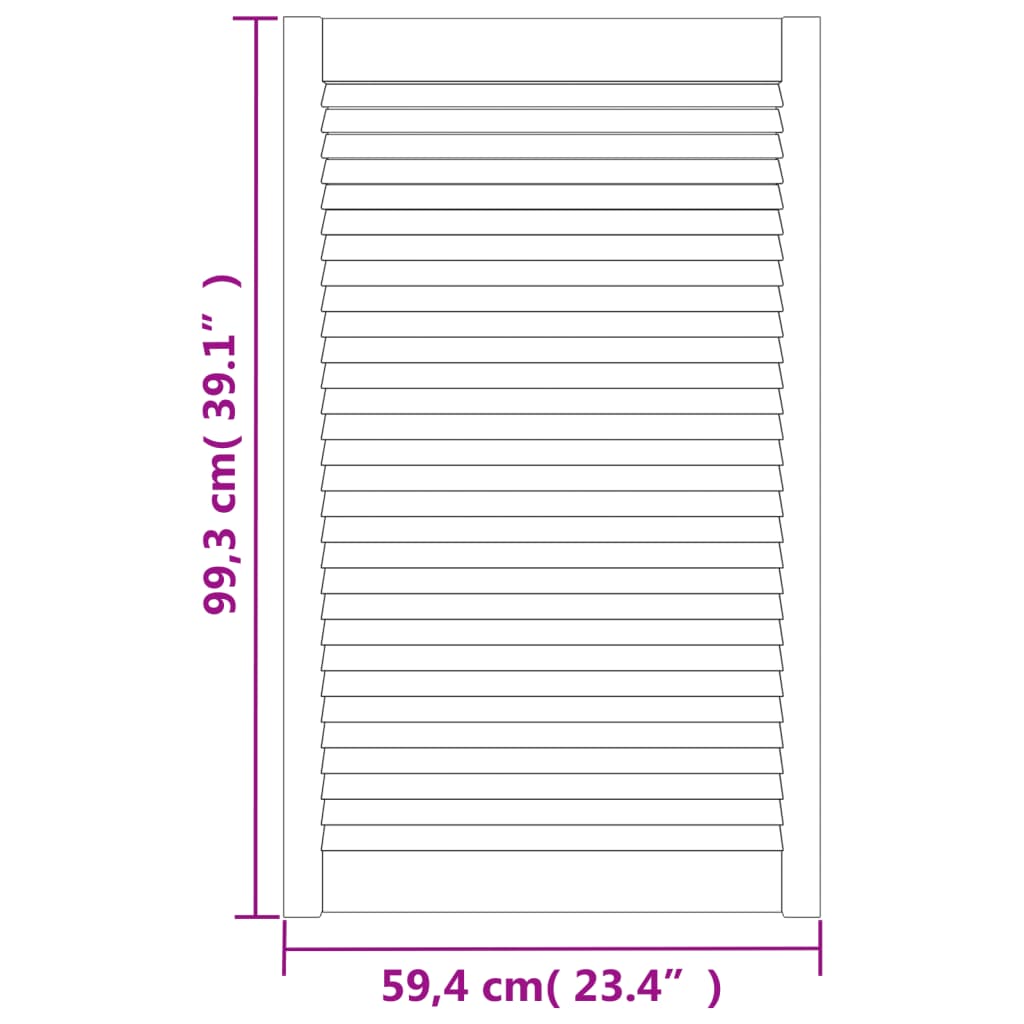 Vrata za ormarić rešetkasti dizajn 2 kom 99,3x59,4 cm borovina
