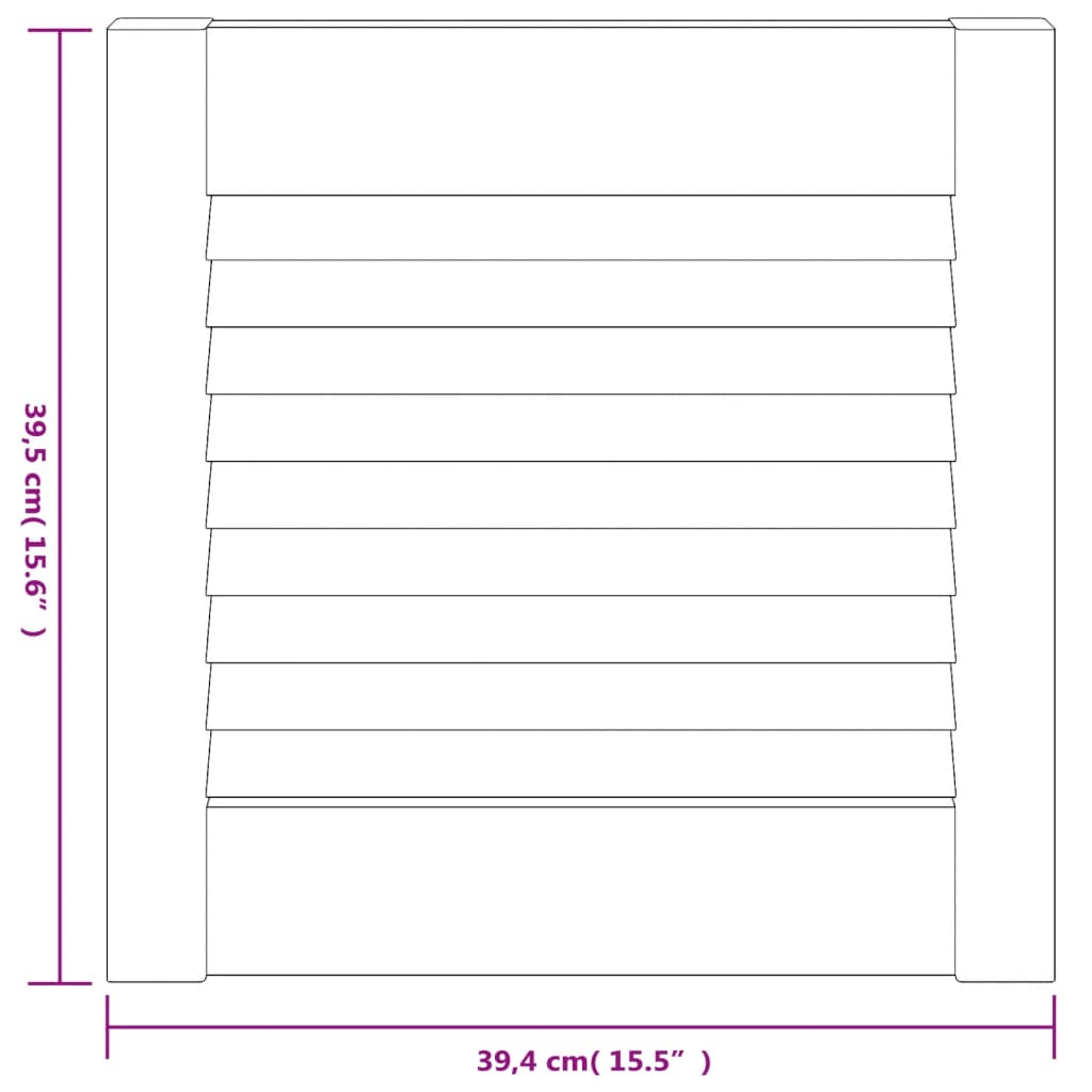 Vrata za ormarić rešetkasta 2 kom bijela 39,5x39,4 cm borovina