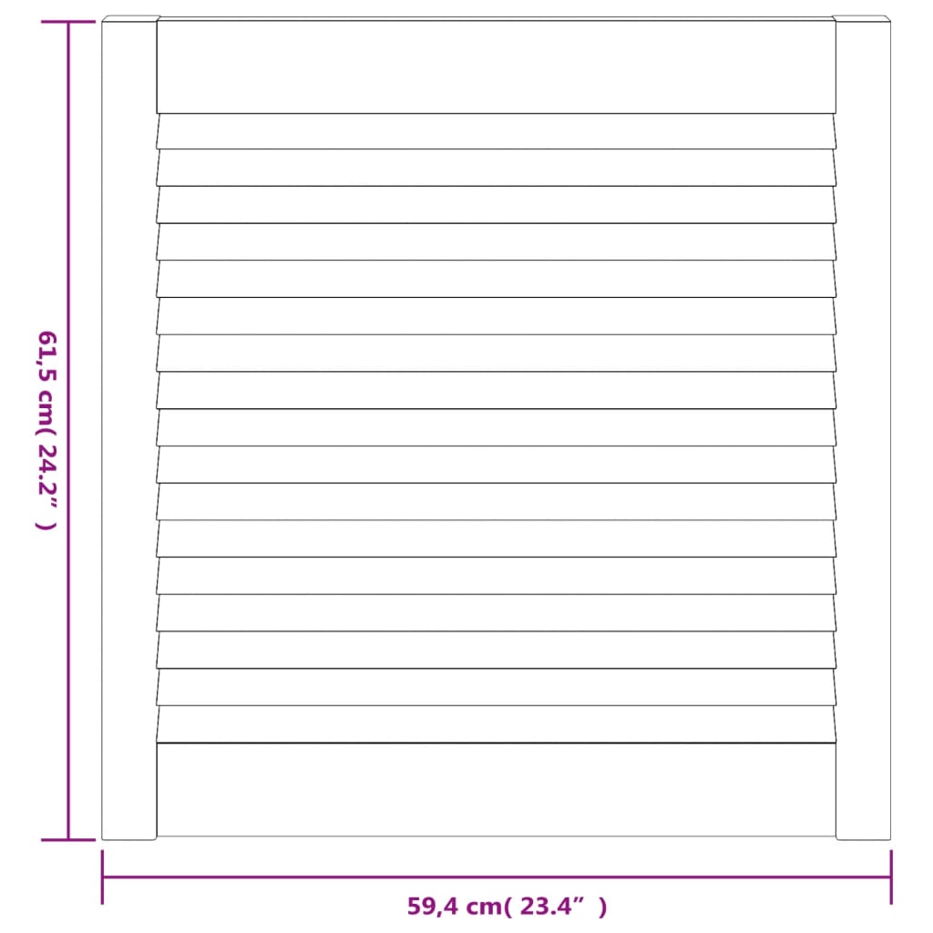 Vrata za ormarić rešetkasta 2 kom bijela 61,5x59,4 cm borovina