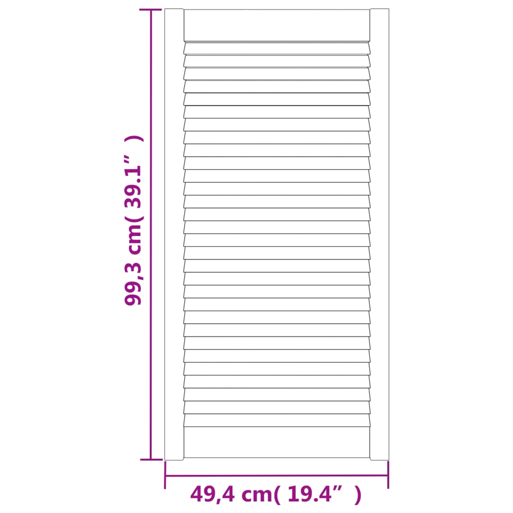 Vrata za ormarić rešetkasta 2 kom bijela 99,3x49,4 cm borovina