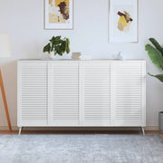 Vrata za ormarić rešetkasta 4 kom bijela 99,3x49,4 cm borovina