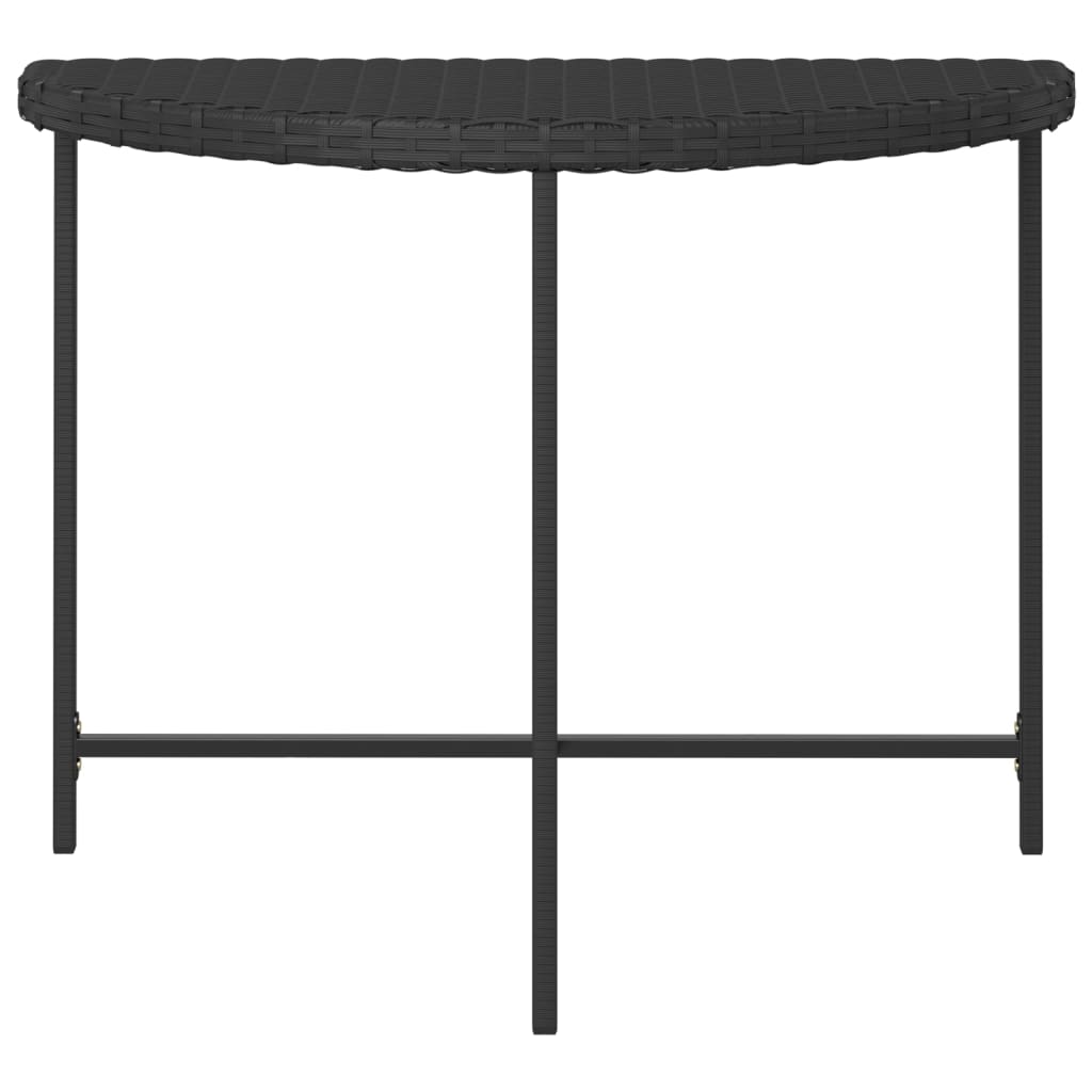 Vrtni stol crni 100 x 50 x 75 cm od poliratana