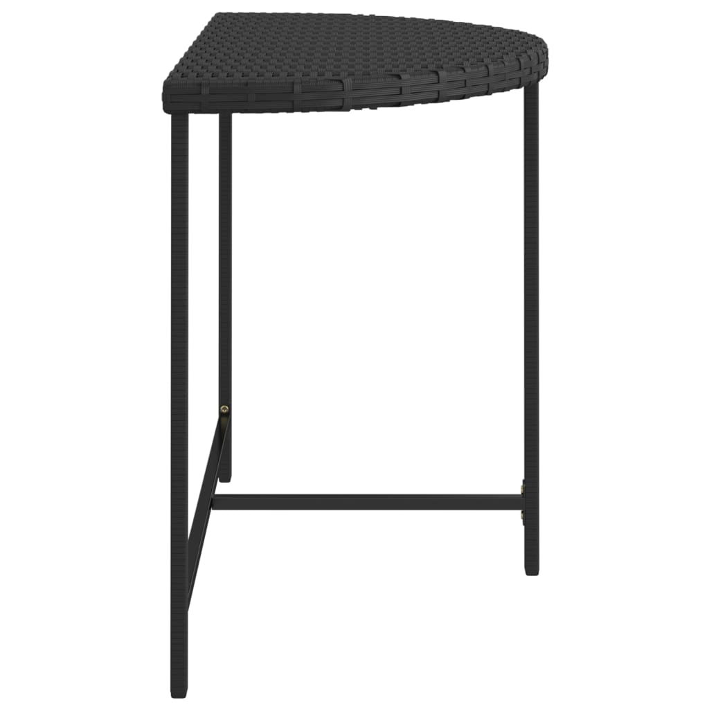Vrtni stol crni 100 x 50 x 75 cm od poliratana