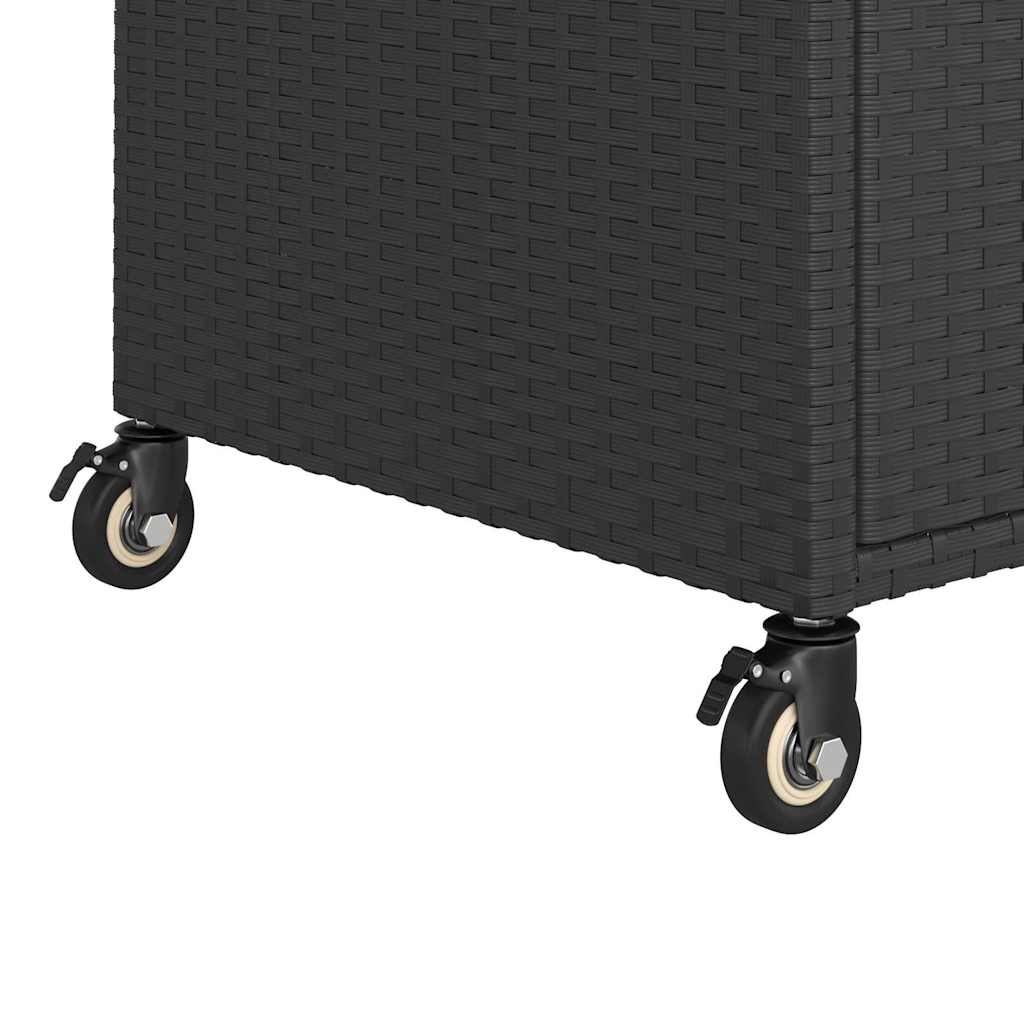 Barska kolica s ladicom crna 100 x 45 x 97 cm od poliratana