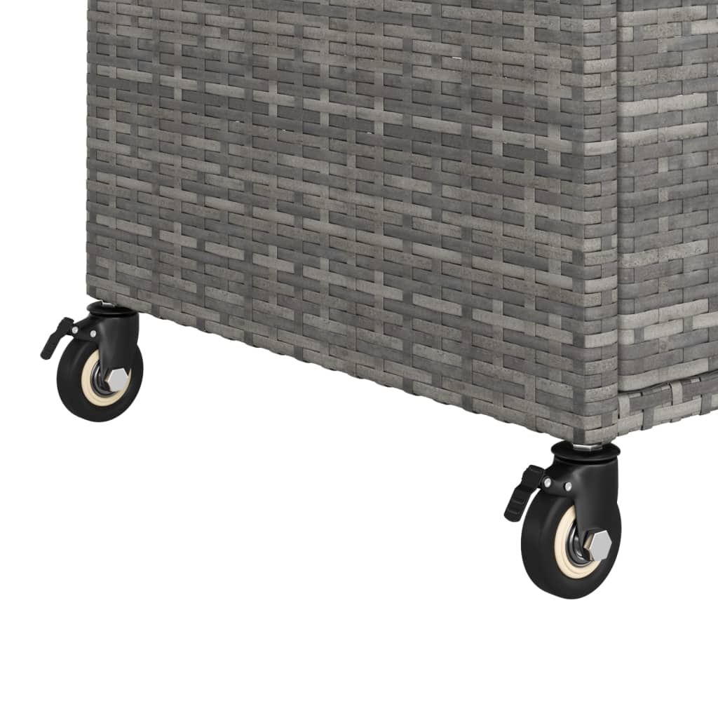 Barska kolica s ladicom siva 100 x 45 x 97 cm od poliratana