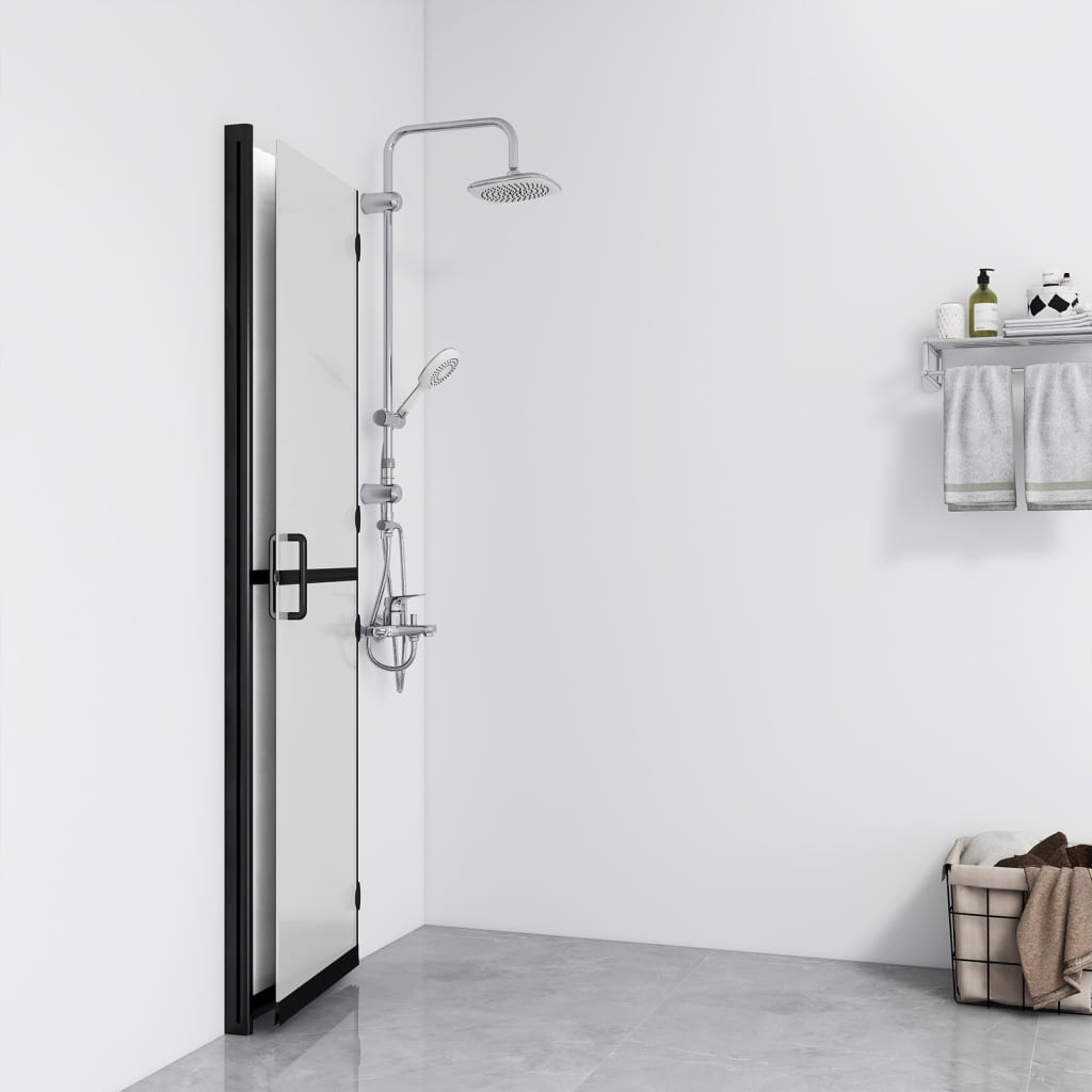 Sklopiva pregrada za tuš matirano staklo ESG 100 x 190 cm