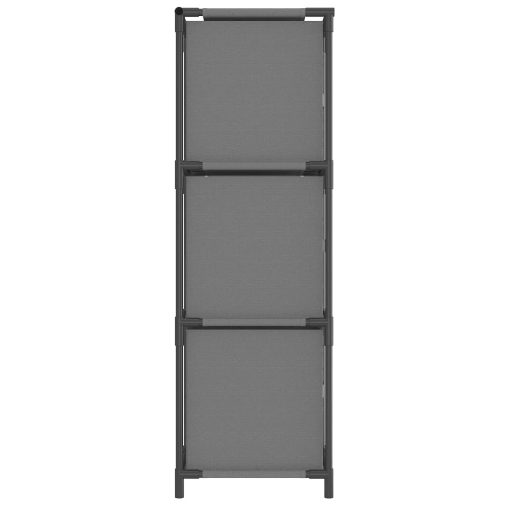 Ormarić za pohranu s 3 platnene ladice sivi 34x34x101 cm čelik