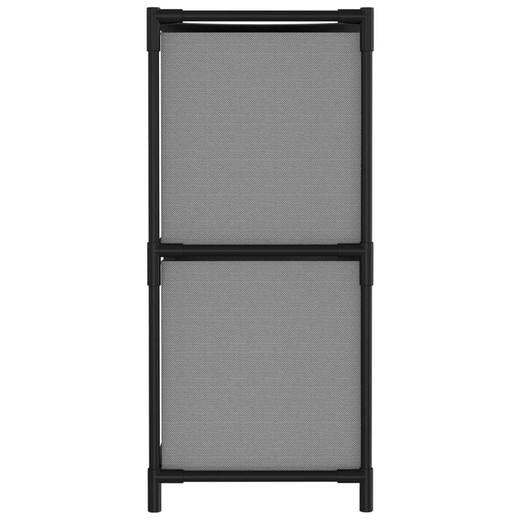 Ormarić za pohranu s 4 platnene košare sivi 63x30x71 cm čelični